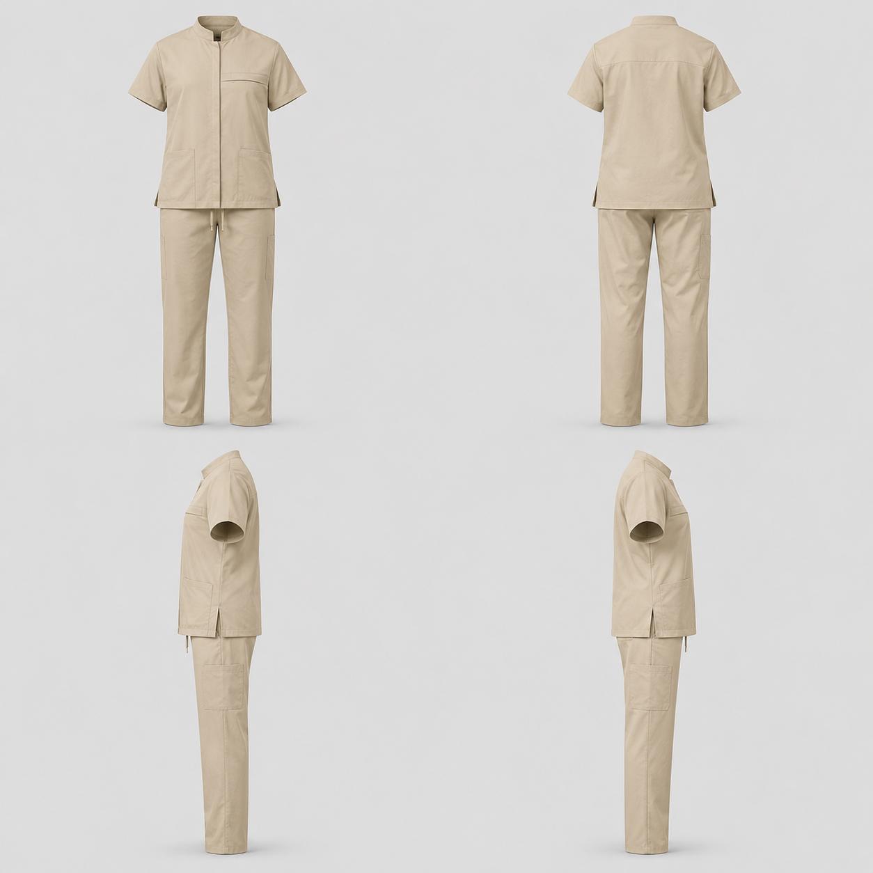 Short-Sleeve Medical Set, four-way catalogue view