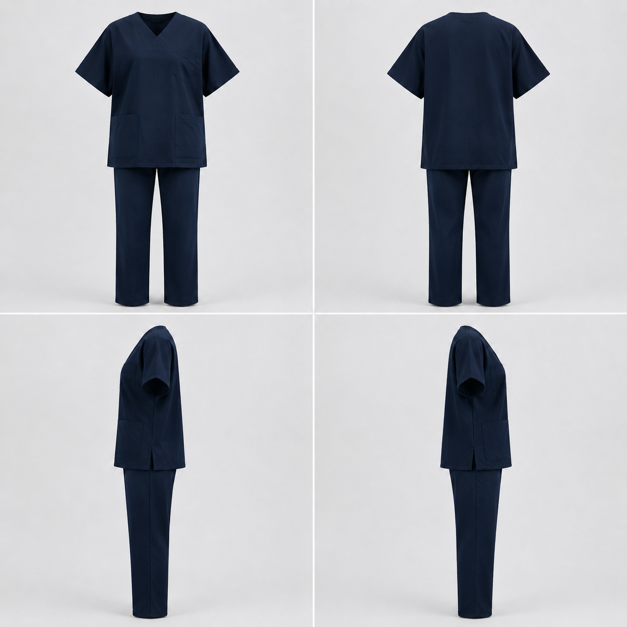 Batwing Scrub Set, four-way catalogue view